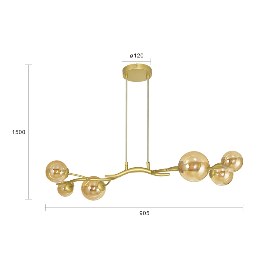 Brilagi - LED Pakabinamas sietynas MISTEL 6xG9/3W/230V auksas