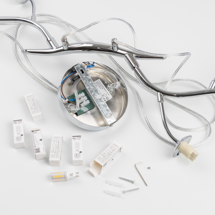 Brilagi - LED Pakabinamas sietynas MISTEL 6xG9/3W/230V blizgus chromas/dūminis