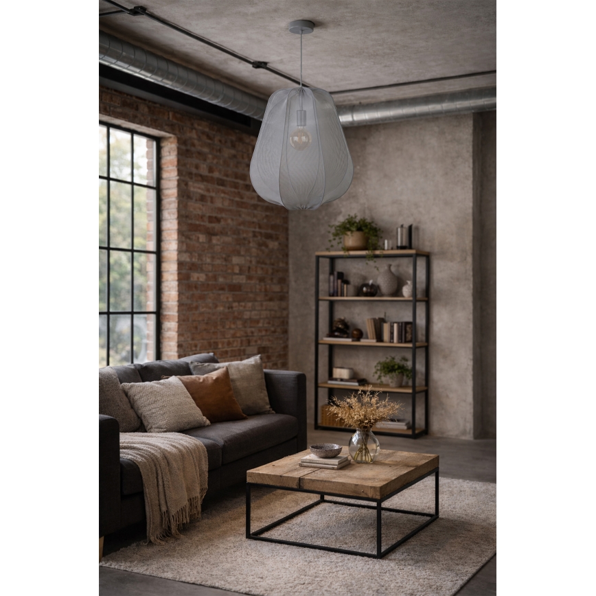 Brilagi - LED pakabinamas šviestuvas ant laido ARVEN 1xE27/8W/230V, skersmuo 37 cm, pilkas