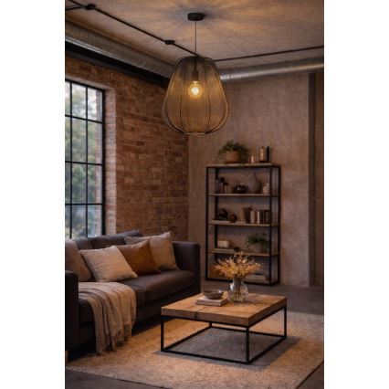Brilagi - LED pakabinamas šviestuvas ant laido ARVEN 1xE27/8W/230V Ø 37 cm juodas