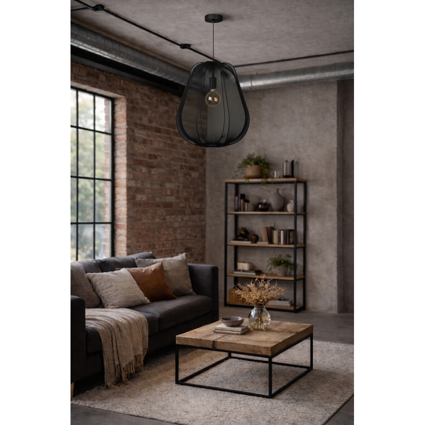 Brilagi - LED pakabinamas šviestuvas ant laido ARVEN 1xE27/8W/230V Ø 37 cm juodas