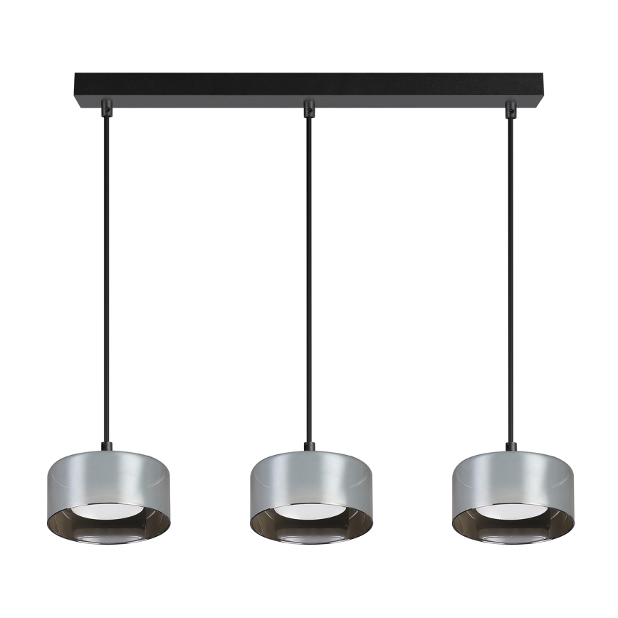 Brilagi - LED Pakabinamas šviestuvas ant laido AURA LUX 3xGX53/30W/230V juoda/dūminė