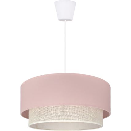 Brilagi - LED pakabinamas šviestuvas ant laido BOHO BOBO 1xE27/60W/230V, skersmuo 40 cm, rožinė/kreminė