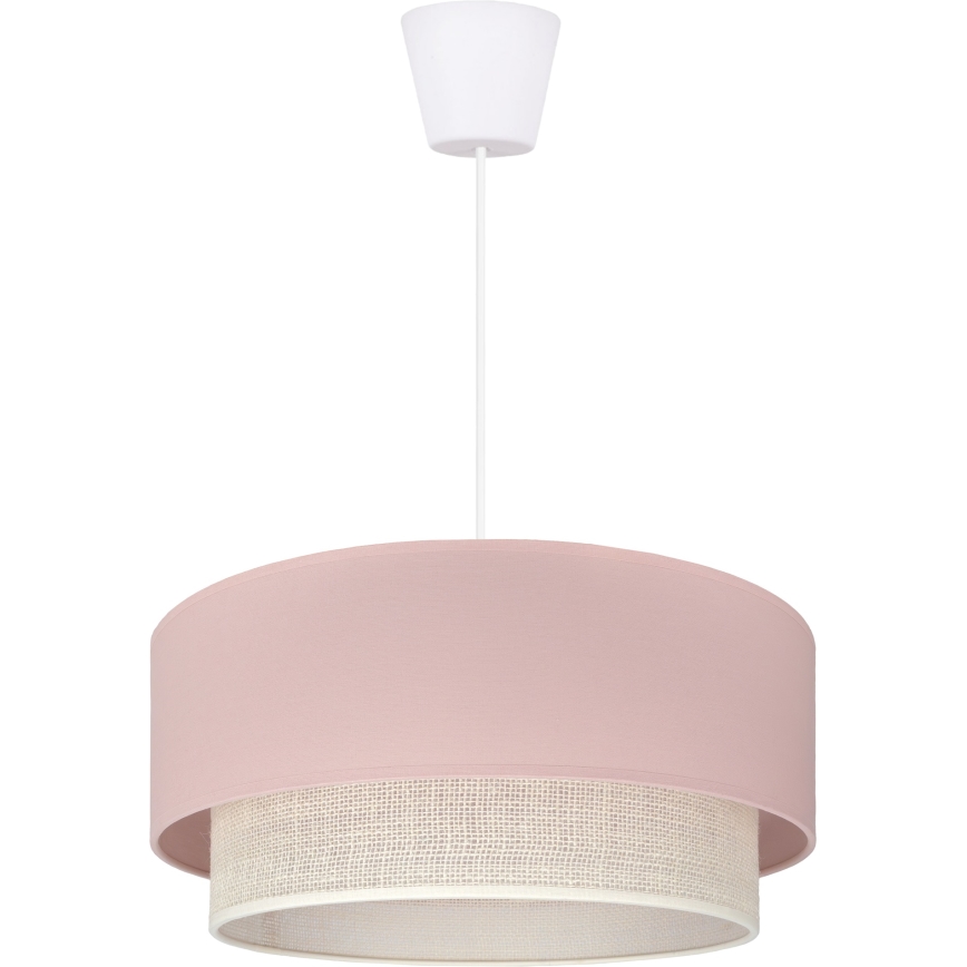 Brilagi - LED pakabinamas šviestuvas ant laido BOHO BOBO 1xE27/60W/230V, skersmuo 40 cm, rožinė/kreminė