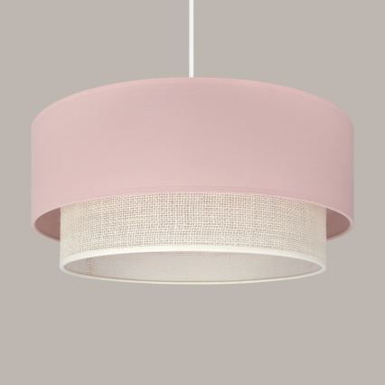 Brilagi - LED pakabinamas šviestuvas ant laido BOHO BOBO 1xE27/60W/230V, skersmuo 40 cm, rožinė/kreminė