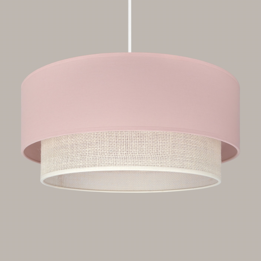 Brilagi - LED pakabinamas šviestuvas ant laido BOHO BOBO 1xE27/60W/230V, skersmuo 40 cm, rožinė/kreminė