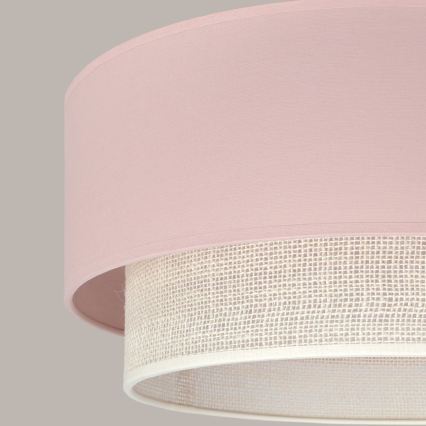 Brilagi - LED pakabinamas šviestuvas ant laido BOHO BOBO 1xE27/60W/230V, skersmuo 40 cm, rožinė/kreminė