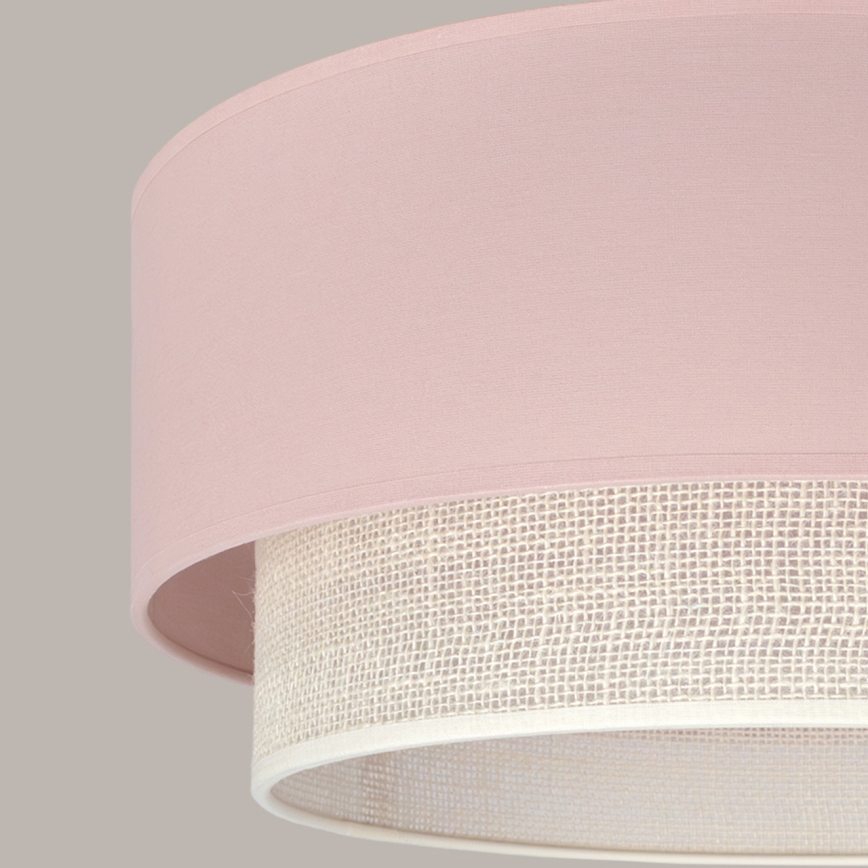 Brilagi - LED pakabinamas šviestuvas ant laido BOHO BOBO 1xE27/60W/230V, skersmuo 40 cm, rožinė/kreminė