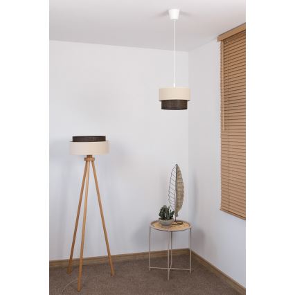 Brilagi - LED pakabinamas šviestuvas ant laido BOHO STYLE 1xE27/15W/230V skersmuo 25 cm kreminė/ruda
