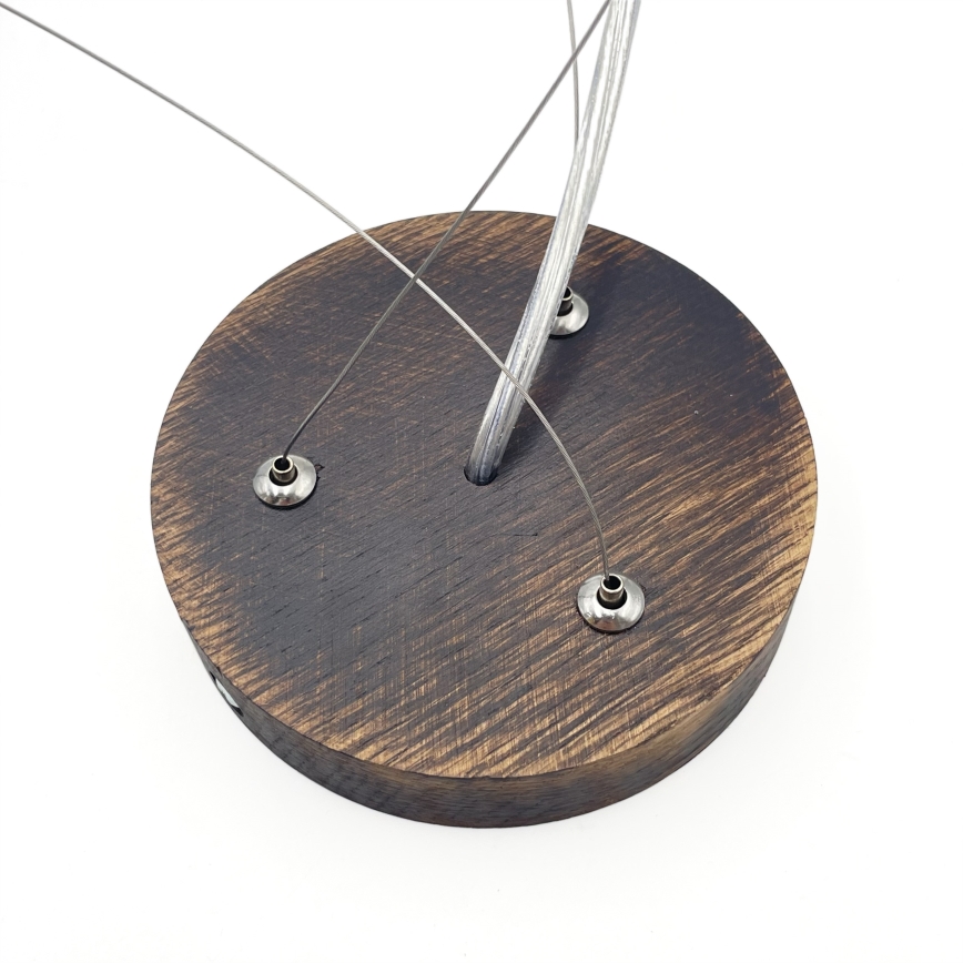 Brilagi - LED pakabinamas šviestuvas ant laido CARVALHO SMOKEY 3xE27/60W/230V, ąžuolo apdaila, skersmuo 47,5 cm