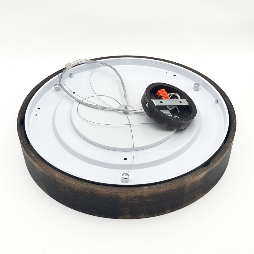 Brilagi - LED pakabinamas šviestuvas ant laido CARVALHO SMOKEY 3xE27/60W/230V, ąžuolo apdaila, skersmuo 47,5 cm