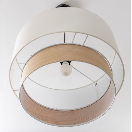 Brilagi - LED pakabinamas šviestuvas ant laido CERIA 1xE27/40W/230V skersmuo 50 cm balta/bėžinė