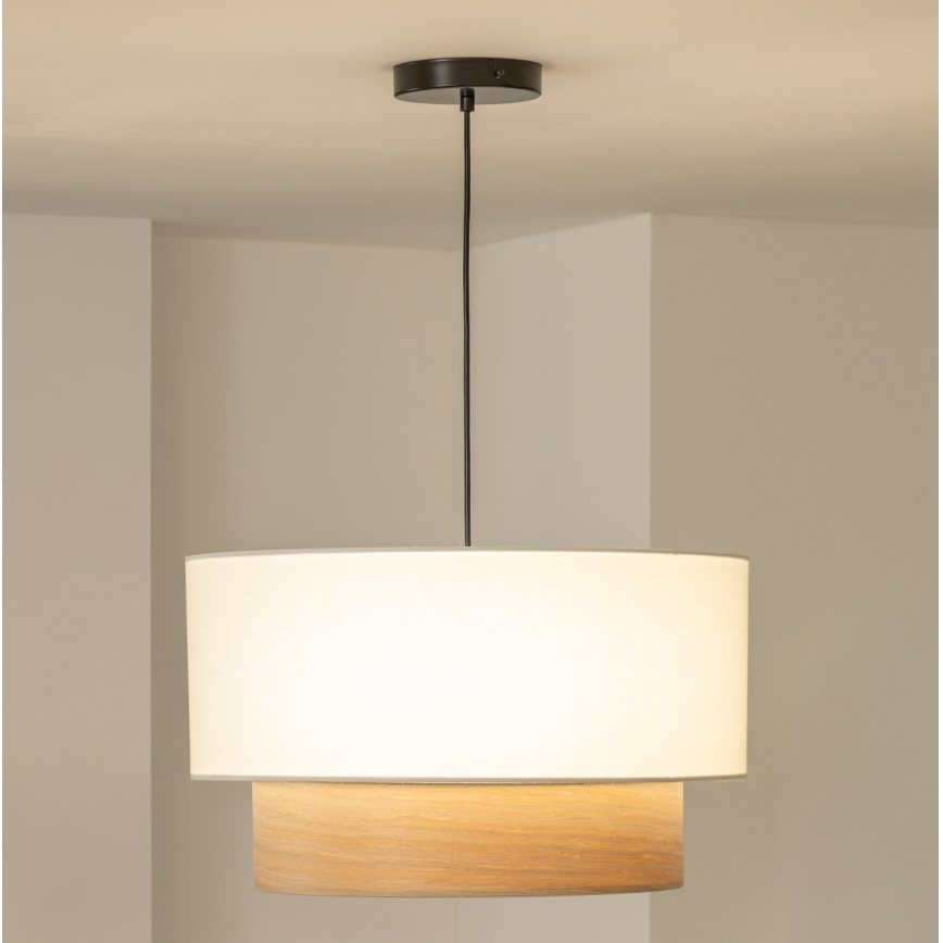 Brilagi - LED pakabinamas šviestuvas ant laido CERIA 1xE27/40W/230V skersmuo 50 cm balta/bėžinė