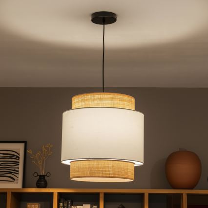 Brilagi - LED pakabinamas šviestuvas ant laido CERIA 1xE27/40W/230V Ø 40 cm juodas/bėžinis/baltas