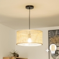 Brilagi - LED pakabinamas šviestuvas ant laido CERIA BOHO 1xE27/40W/230V skers. 40 cm, iš bambuko