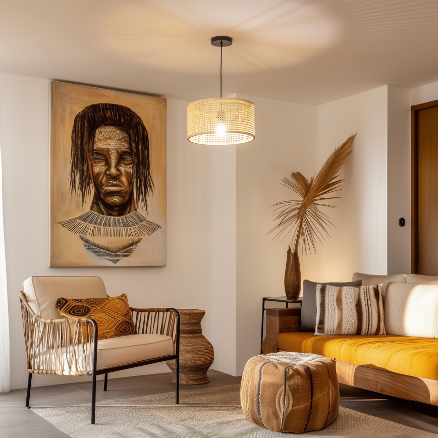 Brilagi - LED pakabinamas šviestuvas ant laido CERIA BOHO 1xE27/40W/230V skers. 40 cm, iš bambuko