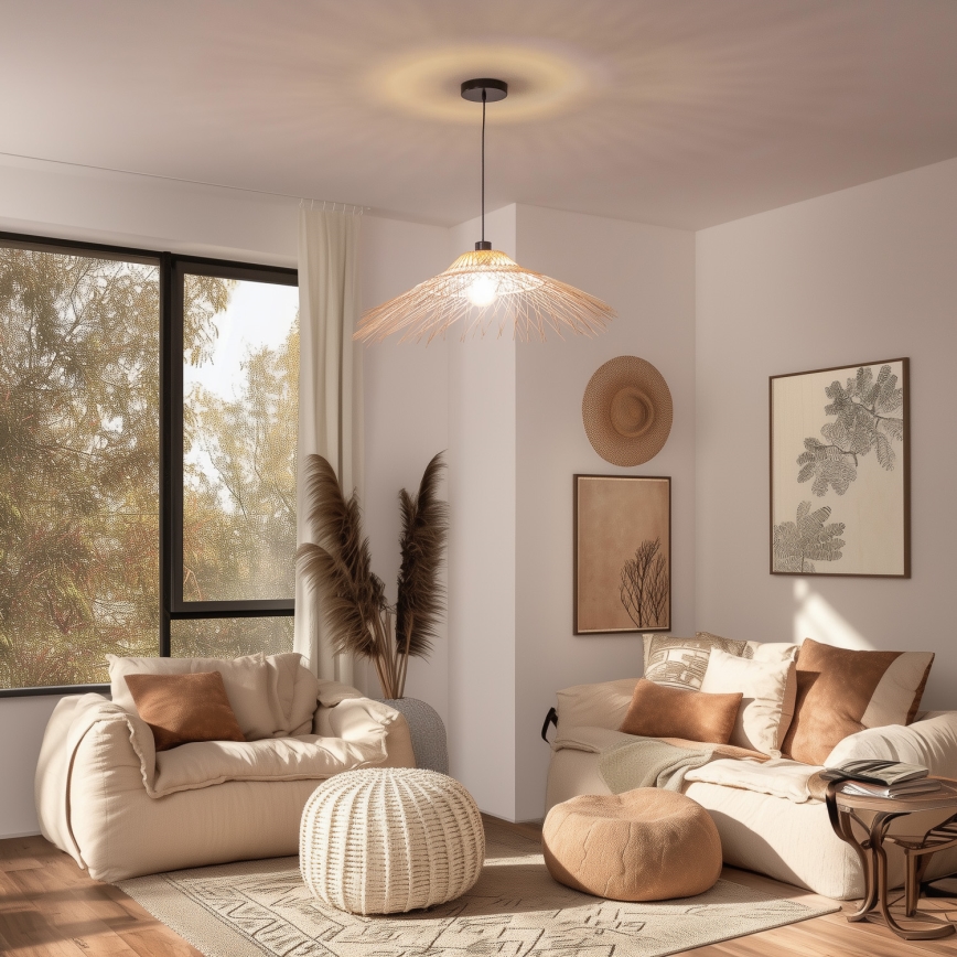 Brilagi - LED pakabinamas šviestuvas ant laido CERIA BOHO 1xE27/40W/230V skersm. 100 cm, bambukas