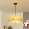 Brilagi - LED pakabinamas šviestuvas ant laido CERIA BOHO 1xE27/40W/230V skersmuo 40 cm rafija