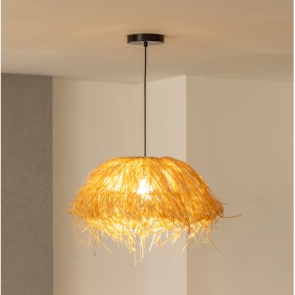 Brilagi - LED pakabinamas šviestuvas ant laido CERIA BOHO 1xE27/40W/230V skersmuo 40 cm rafija