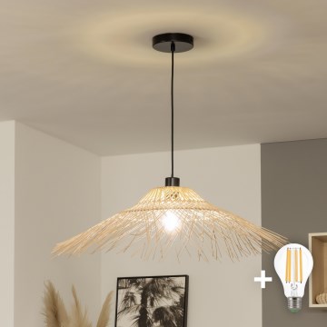 Brilagi - LED pakabinamas šviestuvas ant laido CERIA BOHO 1xE27/40W/230V, skersmuo 70 cm, bambukas