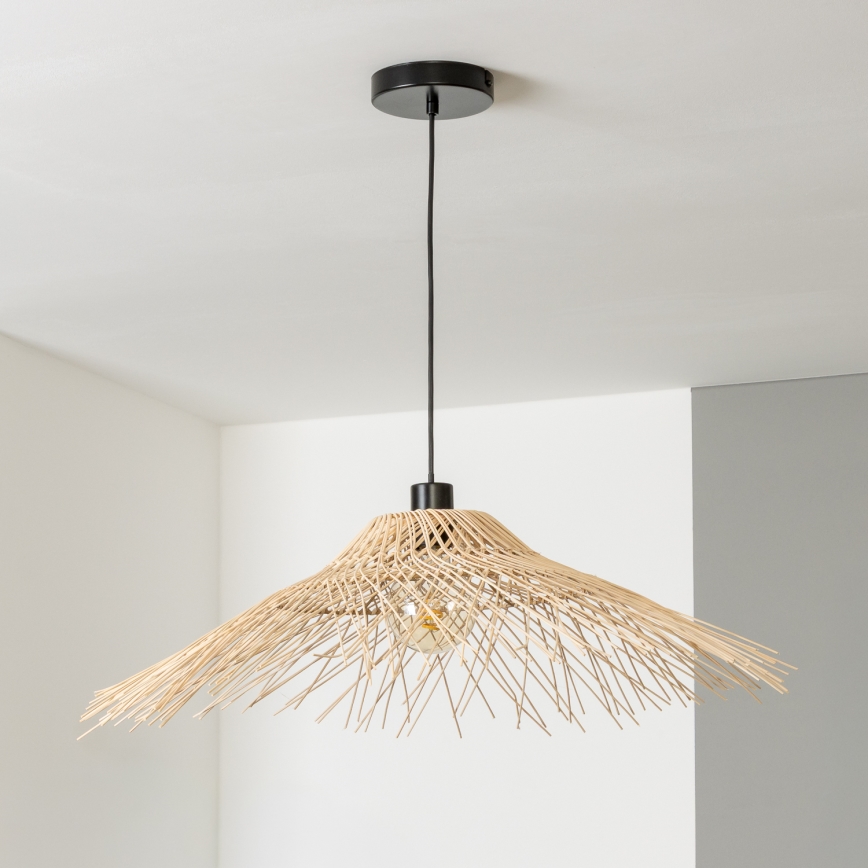 Brilagi - LED pakabinamas šviestuvas ant laido CERIA BOHO 1xE27/40W/230V, skersmuo 70 cm, bambukas