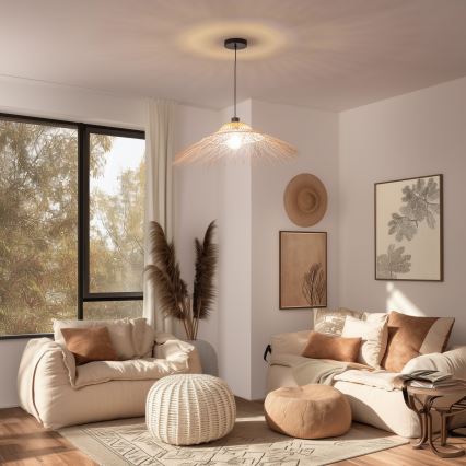 Brilagi - LED pakabinamas šviestuvas ant laido CERIA BOHO 1xE27/40W/230V, skersmuo 70 cm, bambukas