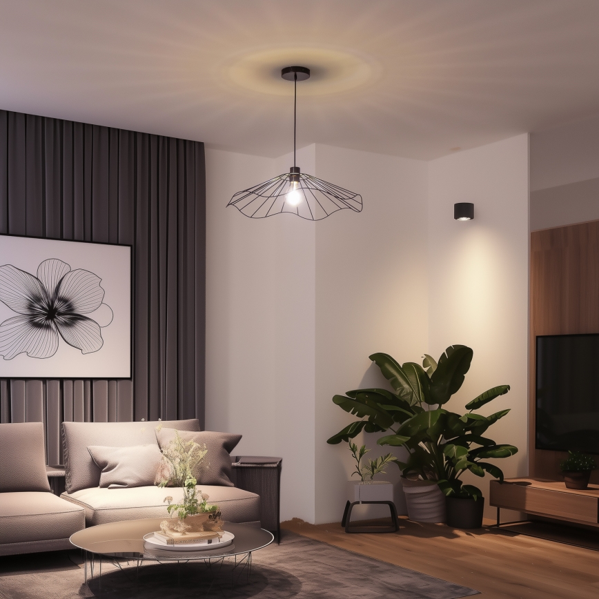 Brilagi - LED pakabinamas šviestuvas ant laido CERIA WIRE 1xE27/40W/230V skersm. 60 cm juodas