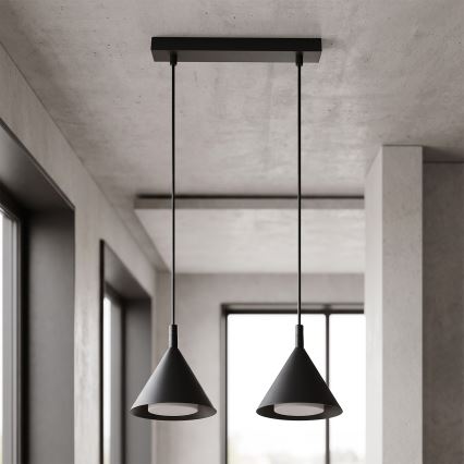 BRILAGI - LED Pakabinamas šviestuvas ant laido CONE DOUBLE 2xGX53/15W/230V juoda