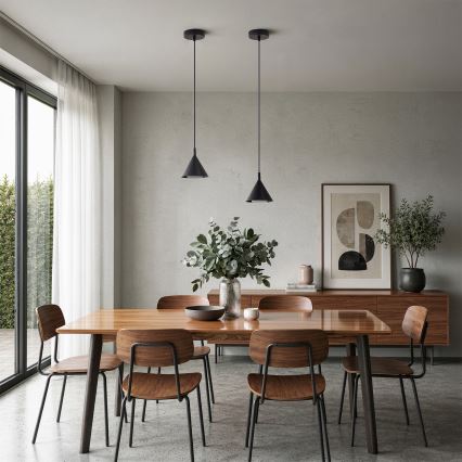 BRILAGI - LED Pakabinamas šviestuvas ant laido CONE SINGLE 1xGX53/15W/230V juodas
