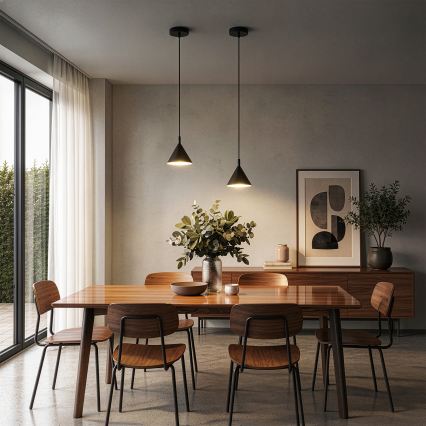 BRILAGI - LED Pakabinamas šviestuvas ant laido CONE SINGLE 1xGX53/15W/230V juodas