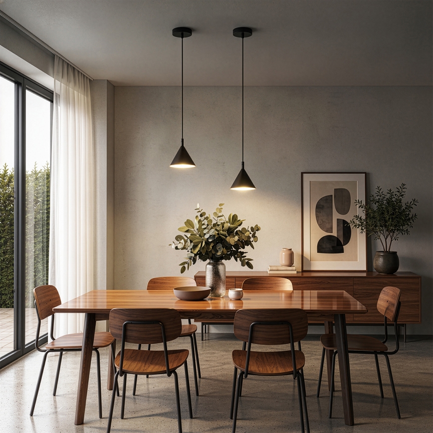 BRILAGI - LED Pakabinamas šviestuvas ant laido CONE SINGLE 1xGX53/15W/230V juodas