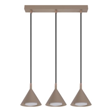 BRILAGI - LED Pakabinamas šviestuvas ant laido CONE TRIPLE 3xGX53/15W/230V smėlio spalvos