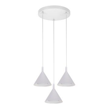 BRILAGI - LED Pakabinamas šviestuvas ant laido CONE TRIPLE ROUND 3xGX53/15W/230V balta