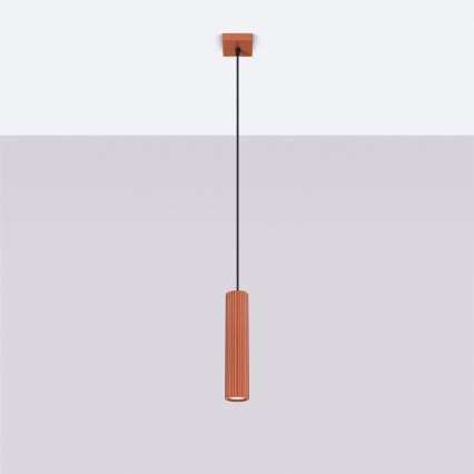 BRILAGI - LED pakabinamas šviestuvas ant laido CRESTO 1xGU10/10W/230V oranžinis