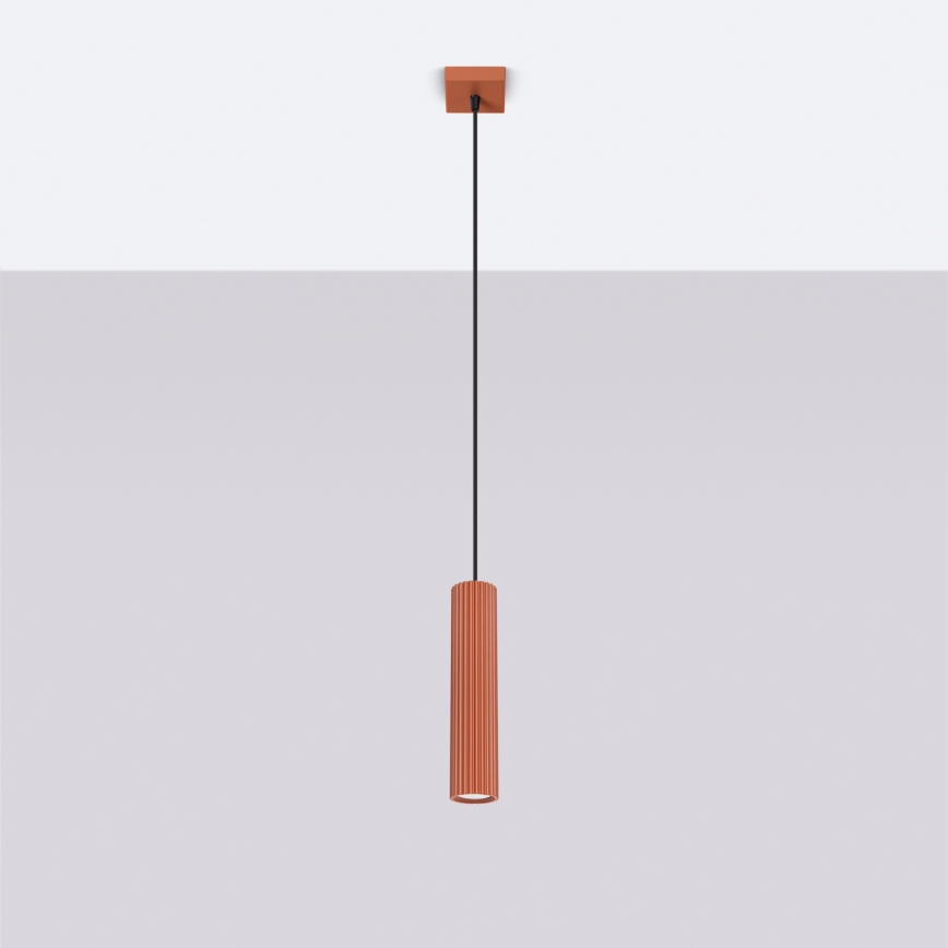 BRILAGI - LED pakabinamas šviestuvas ant laido CRESTO 1xGU10/10W/230V oranžinis