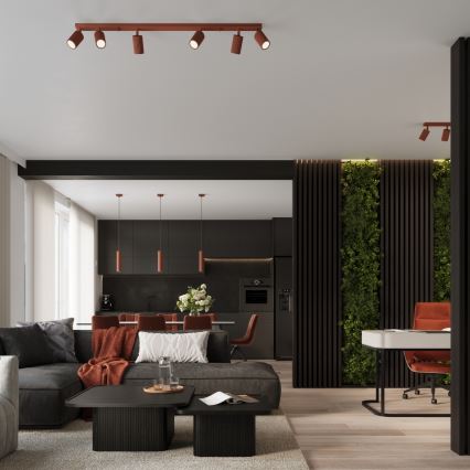 Brilagi - LED pakabinamas šviestuvas ant laido CRESTO 1xGU10/10W/230V raudonas