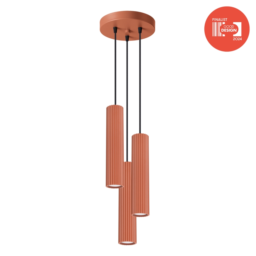 BRILAGI - LED pakabinamas šviestuvas ant laido CRESTO 3xGU10/10W/230V oranžinė