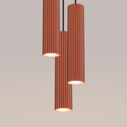 BRILAGI - LED pakabinamas šviestuvas ant laido CRESTO 3xGU10/10W/230V oranžinė