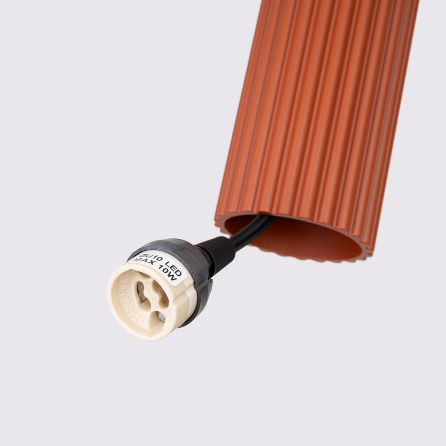 BRILAGI - LED pakabinamas šviestuvas ant laido CRESTO 3xGU10/10W/230V oranžinė