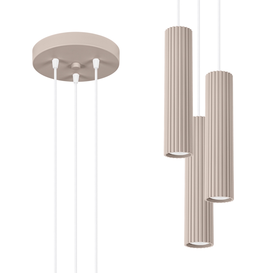 Brilagi - LED pakabinamas šviestuvas ant laido CRESTO 3xGU10/10W/230V taupe