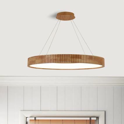 Brilagi - Pakabinamas LED šviestuvas ant laido FALCON WOOD MODERN LED/60W/230V 3000/4000/6000K, skersmuo 80 cm, mediena