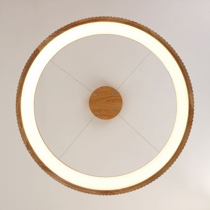 Brilagi - Pakabinamas LED šviestuvas ant laido FALCON WOOD MODERN LED/60W/230V 3000/4000/6000K, skersmuo 80 cm, mediena