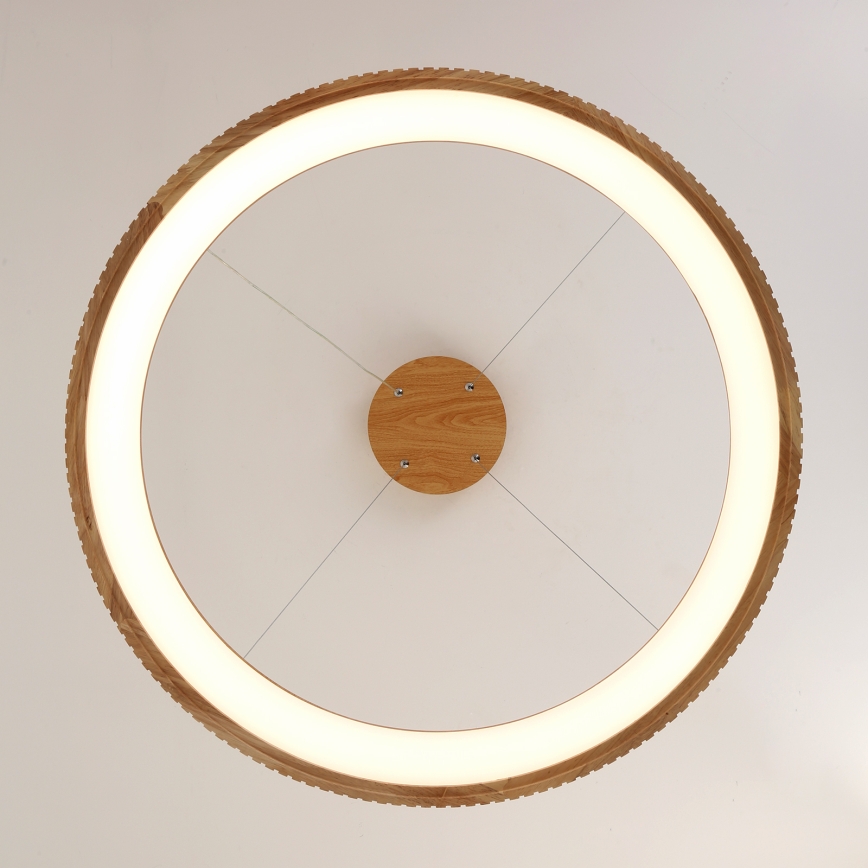 Brilagi - Pakabinamas LED šviestuvas ant laido FALCON WOOD MODERN LED/60W/230V 3000/4000/6000K, skersmuo 80 cm, mediena