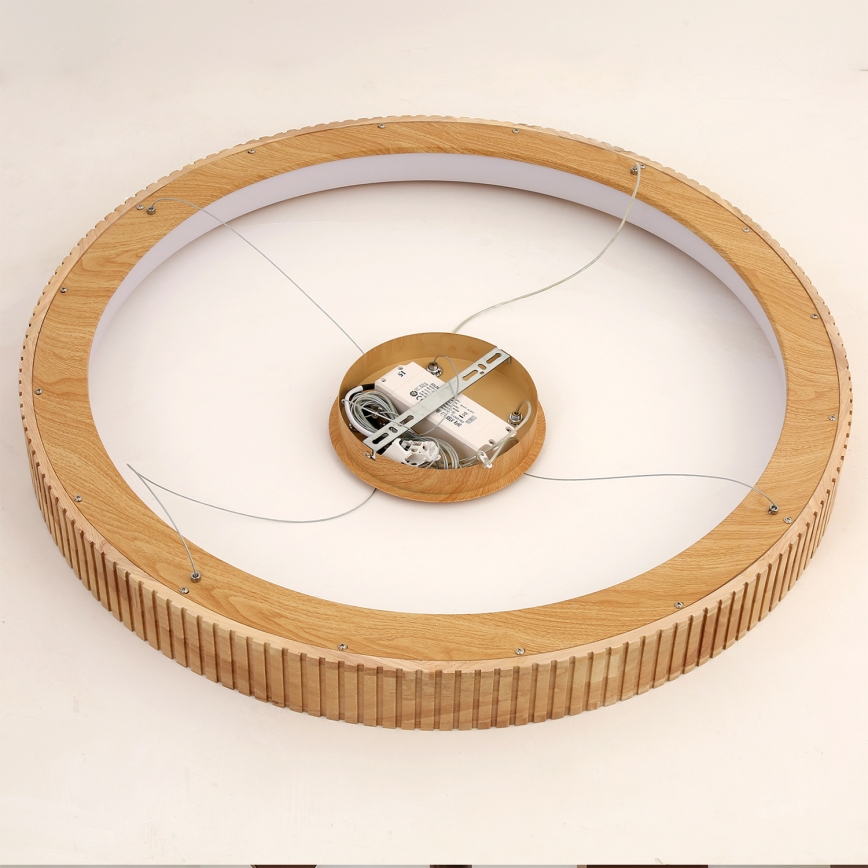 Brilagi - Pakabinamas LED šviestuvas ant laido FALCON WOOD MODERN LED/60W/230V 3000/4000/6000K, skersmuo 80 cm, mediena