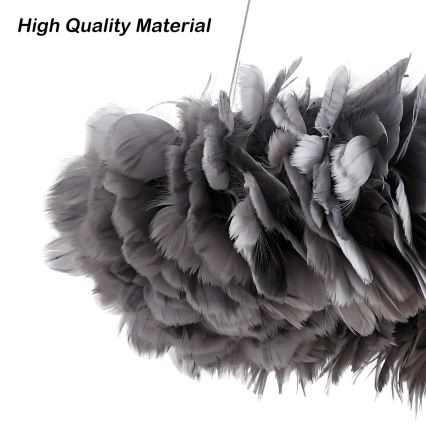 BRILAGI - LED pakabinamas šviestuvas ant laido FEATHER 3xE27/40W/230V + 3xLED/3W, skersmuo 50 cm, pilka