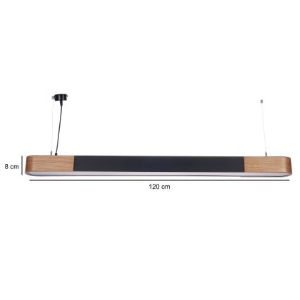 BRILAGI - LED pakabinamas šviestuvas ant laido GARDALINE LED/100W/230V 120 cm ąžuolas/juoda