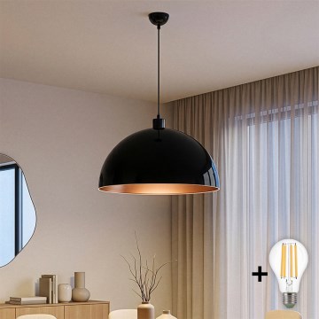 BRILAGI - LED pakabinamas šviestuvas ant laido METALO 1xE27/40W/230V skersmuo 60 cm juodas/varinis