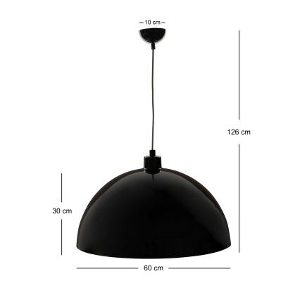 BRILAGI - LED pakabinamas šviestuvas ant laido METALO 1xE27/40W/230V skersmuo 60 cm juodas/varinis