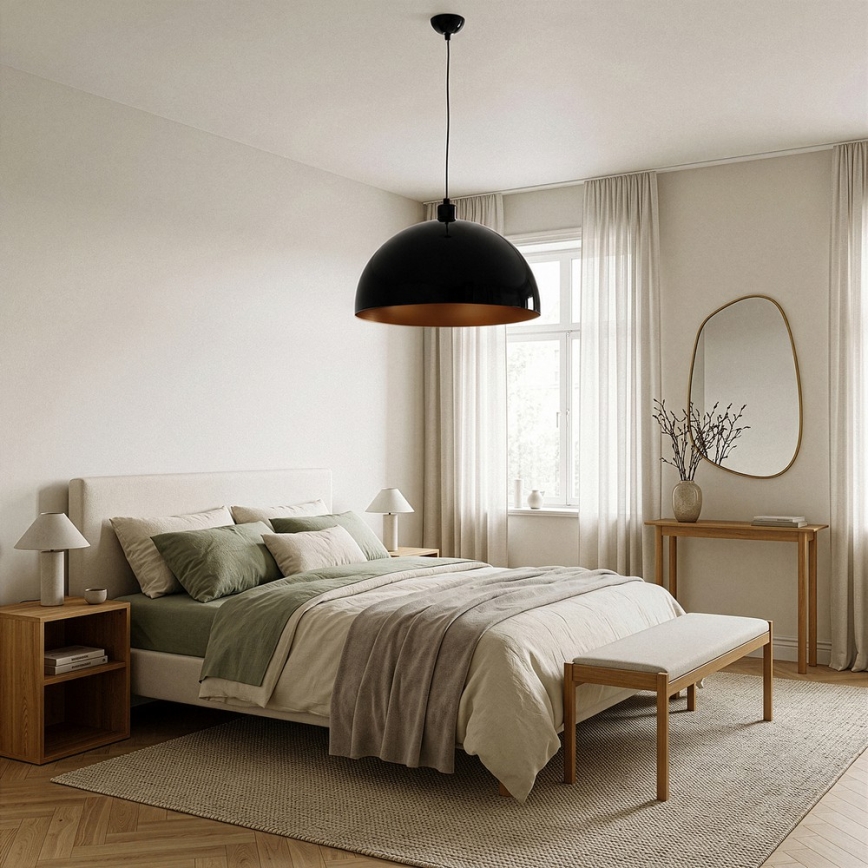 BRILAGI - LED pakabinamas šviestuvas ant laido METALO 1xE27/40W/230V Ø 40 cm juoda/varinė
