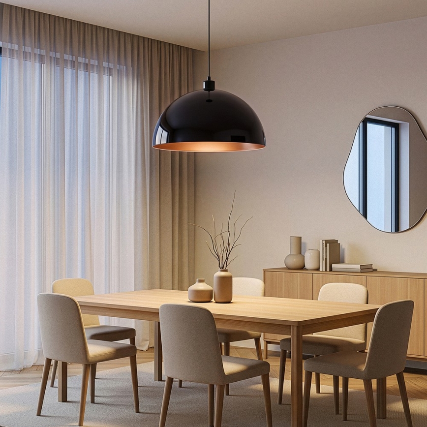 BRILAGI - LED pakabinamas šviestuvas ant laido METALO 1xE27/40W/230V Ø 40 cm juoda/varinė